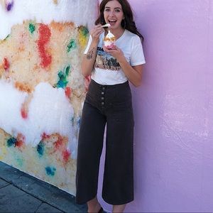 Wide leg free people jeans